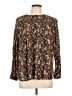 J.Jill 100% Viscose Floral Brown Long Sleeve Blouse Size L - photo 1