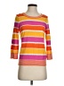 Alison Sheri 100% Cotton Stripes Orange Pullover Sweater Size XS - photo 1
