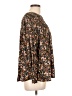 J.Jill 100% Viscose Floral Brown Long Sleeve Blouse Size L - photo 4