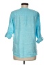 Talbots 100% Linen Blue 3/4 Sleeve Button-Down Shirt Size M (petite) - photo 2