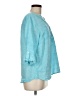 Talbots 100% Linen Blue 3/4 Sleeve Button-Down Shirt Size M (petite) - photo 4