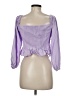 Express Purple 3/4 Sleeve Blouse Size M - photo 2