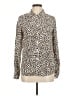 Equipment Animal Print Ivory Long Sleeve Button-Down Shirt Size M - photo 1