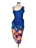 Unbranded Tropical Blue Cocktail Dress Size L - photo 1