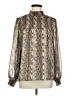 J by Joie 100% Polyester Animal Print Silver Long Sleeve Blouse Size M - photo 1