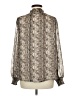 J by Joie 100% Polyester Animal Print Silver Long Sleeve Blouse Size M - photo 2