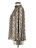 J by Joie 100% Polyester Animal Print Silver Long Sleeve Blouse Size M - photo 5