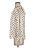 J.Crew Polka Dots Ivory Long Sleeve Silk Top Size 2 - photo 5