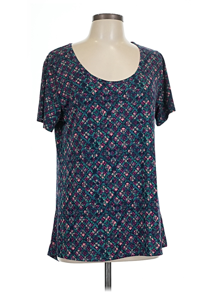 Pre-owned Lularoe Short Sleeve T-shirt In Blue