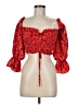 Unbranded 100% Polyester Red 3/4 Sleeve Blouse Size M - photo 1