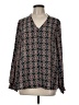 Pleione 100% Polyester Brown Long Sleeve Blouse Size M - photo 1