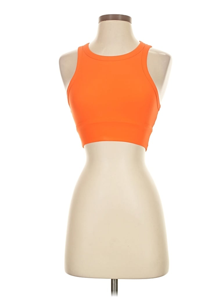 Pre-owned Wilo Tank Top Orange Halter Neckline Tops