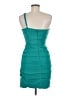 BCBGMAXAZRIA 100% Polyester Solid Teal Cocktail Dress Size 6 - photo 2