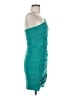 BCBGMAXAZRIA 100% Polyester Solid Teal Cocktail Dress Size 6 - photo 4