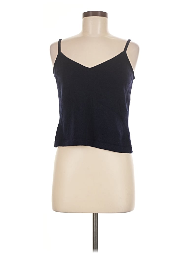 Pre-owned St John Tank Top Blue Strapless Neckline Tops