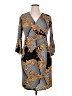 Glamour Print Gray Casual Dress Size 14 - photo 1