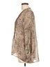 Pins and Needles Animal Print Tan Long Sleeve Blouse Size L - photo 5