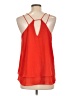 Sans Souci 100% Polyester Red Sleeveless Top Size L - photo 2