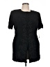 Karin Stevens 100% Rayon Black Jacket Size 14 - photo 1