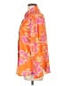 Europa The Label Floral Orange Long Sleeve Blouse Size L - photo 5
