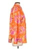 Europa The Label Floral Orange Long Sleeve Blouse Size L - photo 4