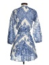 Zara Paisley Blue Casual Dress Size S - photo 2