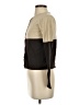 August Silk Color Block Brown Long Sleeve Blouse Size S - photo 5