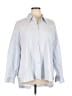 Tibi Blue Long Sleeve Button-Down Shirt Size XL - photo 1