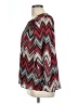 AB Studio 100% Polyester Chevron-herringbone Red 3/4 Sleeve Blouse Size L - photo 5