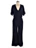 Assorted Brands 100% Viscose Chevron-herringbone Blue Jumpsuit Size 6 - photo 1