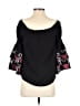 Ella Moon 100% Rayon Black 3/4 Sleeve Blouse Size XS - photo 2