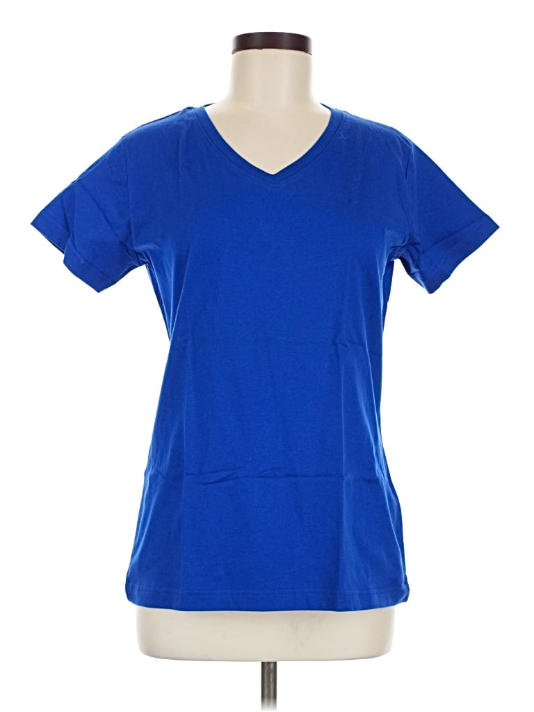Pre-owned Lat Active T-shirt In Blue