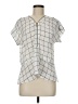 Coco & Shay Silver Short Sleeve Blouse Size M - photo 1