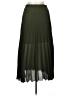 Max Studio 100% Polyester Solid Green Casual Skirt Size M - photo 2