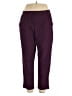 T by Talbots Solid Purple Active Pants Size XL - photo 1