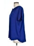 Pleione 100% Polyester Blue Short Sleeve Blouse Size L - photo 5