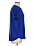 Pleione 100% Polyester Blue Short Sleeve Blouse Size L - photo 4