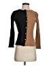 DONNI Color Block Brown Long Sleeve Top Size S - photo 1