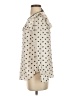 J.Crew Polka Dots Ivory Long Sleeve Silk Top Size 4 - photo 5
