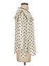 J.Crew Polka Dots Ivory Long Sleeve Silk Top Size 4 - photo 4
