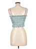 Mable 100% Polyester Solid Teal Sleeveless Blouse Size L - photo 2