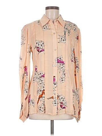 Rachel Roy Long Sleeve Silk Top (view 1)