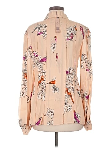 Rachel Roy Long Sleeve Silk Top (view 2)