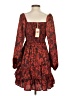 Entro 100% Polyester Paisley Red Cocktail Dress Size S - photo 2