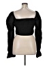 White Birch 100% Cotton Black 3/4 Sleeve Blouse Size XL - photo 2