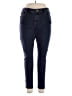 Inc Denim Solid Blue Jeans Size 16 - photo 1