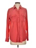 Equipment Solid Orange Red Long Sleeve Silk Top Size S - photo 1