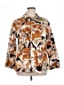 Liz & Me 100% Spandex Print Brown Jacket Size 0X - photo 1