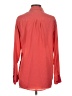 Equipment Solid Orange Red Long Sleeve Silk Top Size S - photo 2