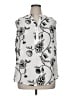 Kindred 100% Polyester Print White Long Sleeve Blouse Size 1X - photo 1